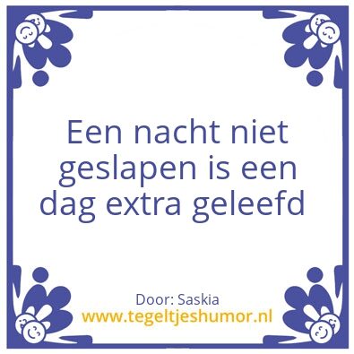 Tegeltje: Nachtrust
