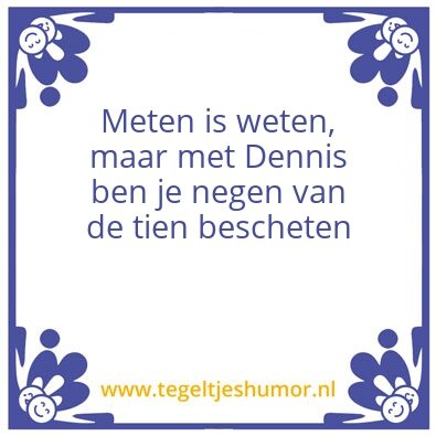 Tegeltje: Meten