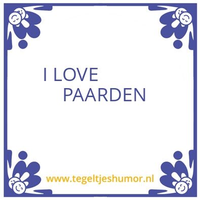 Tegeltje: Paardjes