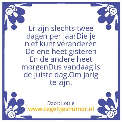Tegeltje: Verjaardag