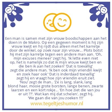 Tegeltje: Boodschappen doen