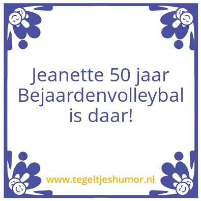 Tegeltje: Bejaarden