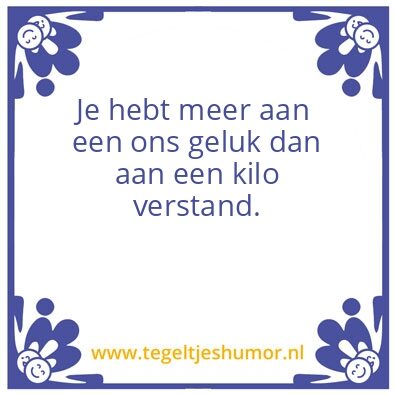 Tegeltje: Geluk
