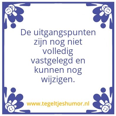 Tegeltje: EKB Uitgangspunte