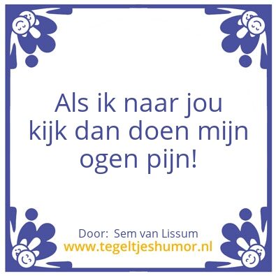Tegeltje: Sem van Lissum