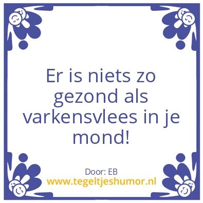 Tegeltje: Varkensvlees