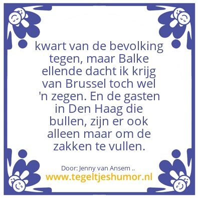 Tegeltje: Sinterklaas en Politiek ..