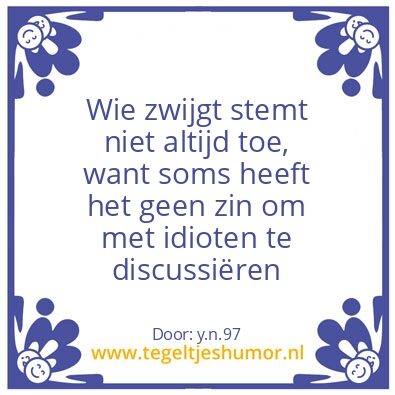 Tegeltje: …