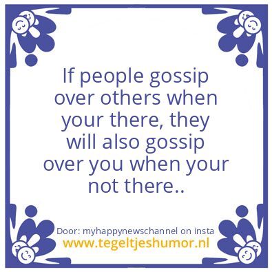 Tegeltje: Gossip People..