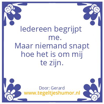 Tegeltje: Ik