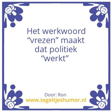Tegeltje: Politiek