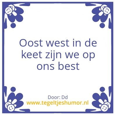 Tegeltje: Keet