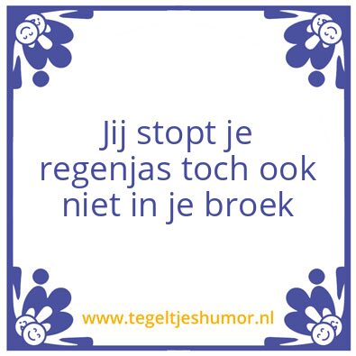 Tegeltje: Regenjas