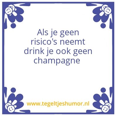 Tegeltje: champagne