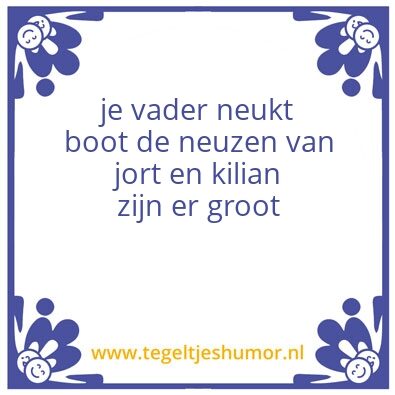 Tegeltje: grote neus