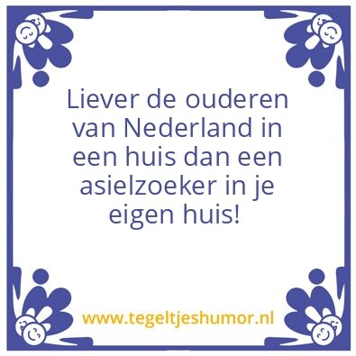 Tegeltje: Asielzoeker en ouderen