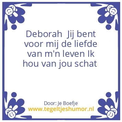 Tegeltje: Deborah
