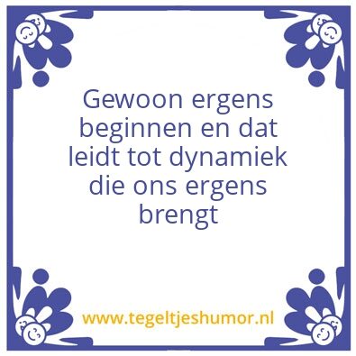 Tegeltje: nog eentje