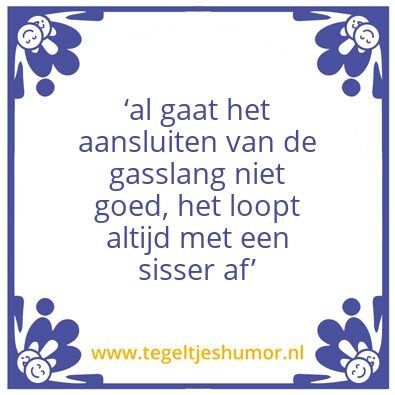 Tegeltje: Gas