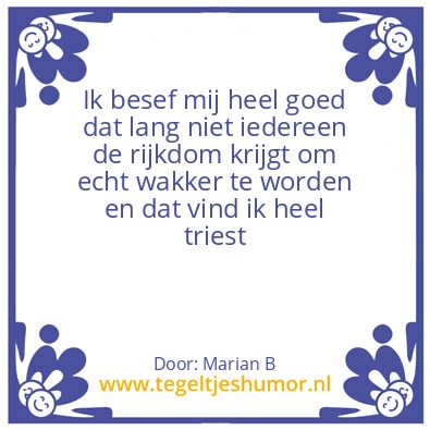 Tegeltje: Marian Borg