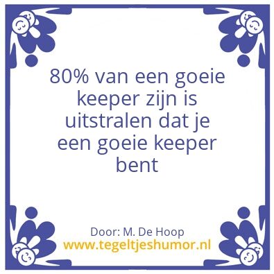 Tegeltje: Keeper