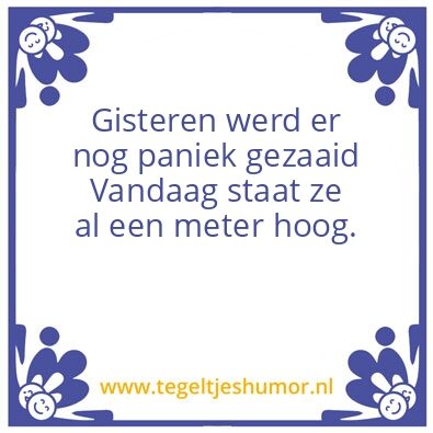 Tegeltje: Paniek
