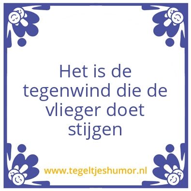 Tegeltje: Vlieger
