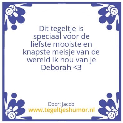 Tegeltje: Deborah