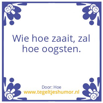 Tegeltje: Hoe?