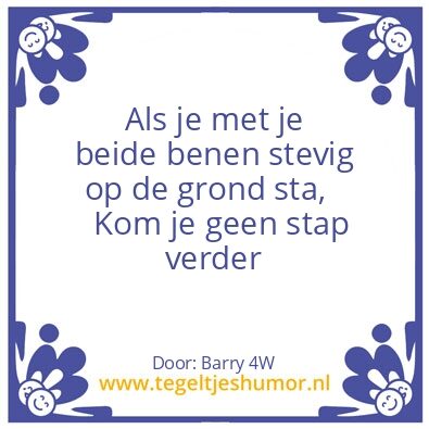 Tegeltje: Leven.