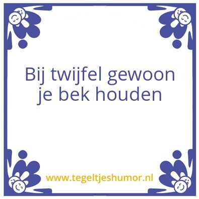 Tegeltje: .