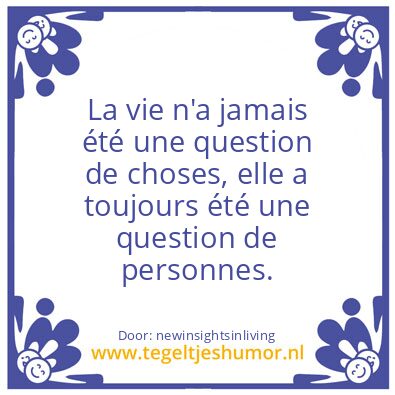 Tegeltje: Life was never about stuff.