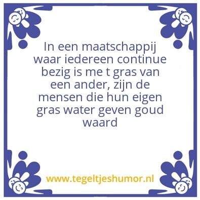 Tegeltje: Goud waard