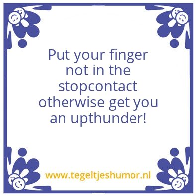 Tegeltje: stop