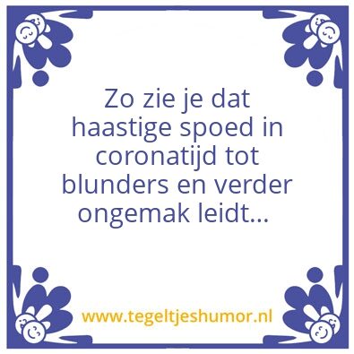 Tegeltje: corona