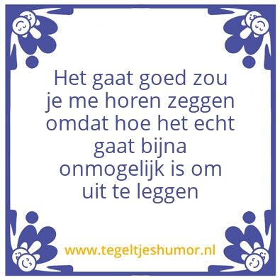 Tegeltje: Goed
