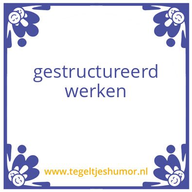 Tegeltje: structuur