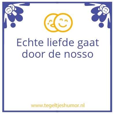 Tegeltje: Sosaa