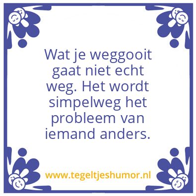 Tegeltje: Weg