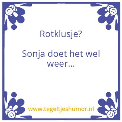 Tegeltje: Klus