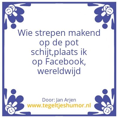 Tegeltje: schijten