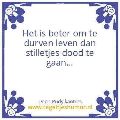Tegeltje: Levensmotto