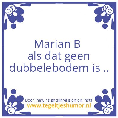 Tegeltje: Marian B  ?