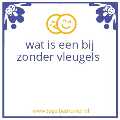 Tegeltje: mop