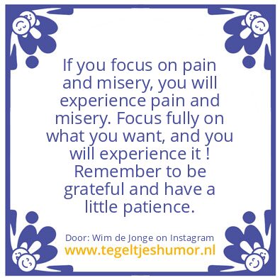 Tegeltje: If you focus !