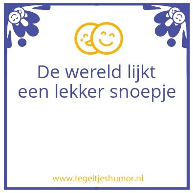 Tegeltje: De wereld