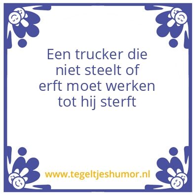 Tegeltje: trucker