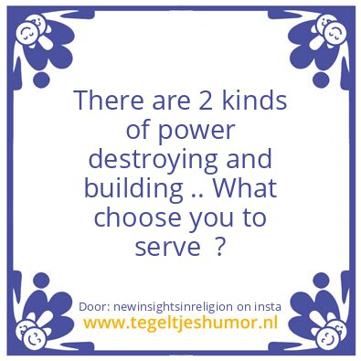 Tegeltje: Power ?