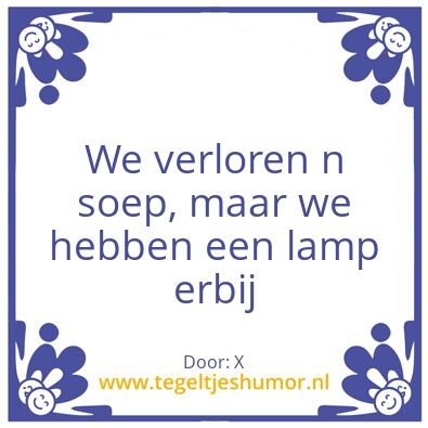 Tegeltje: Soep