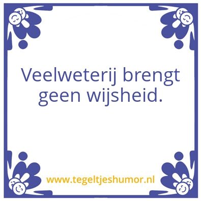 Tegeltje: Wijsheid